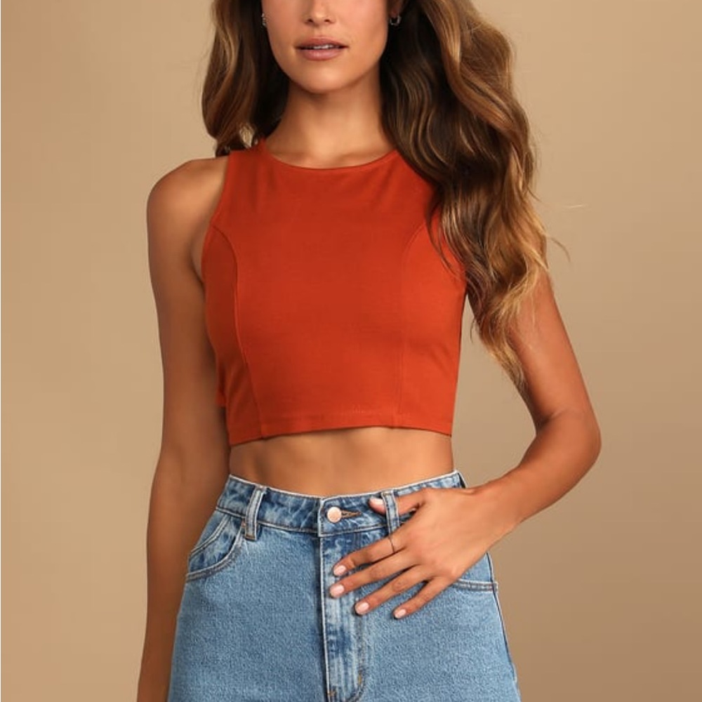 Let's Tie It - Tie-Back Cropped Tank Top
